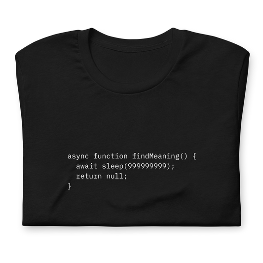async function findMeaning() { await sleep(999999999); return null; }