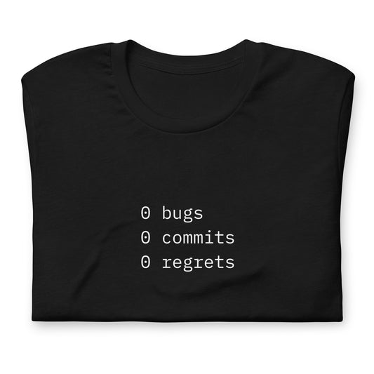 0 bugs 0 commits 0 regrets